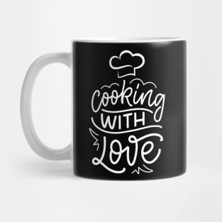 Cooking with love chef hat design Mug
